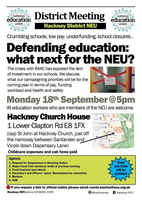 Meeting for all members. Defending Education: what next for the NEU?